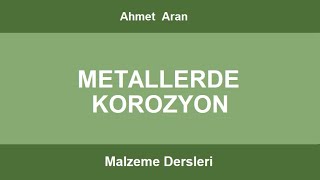 Malzeme Metallerde Korozyon [upl. by Worsham]