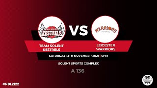 NBL1Team Solent Kestrels v Leicester Warriors  131121 [upl. by Wickham679]