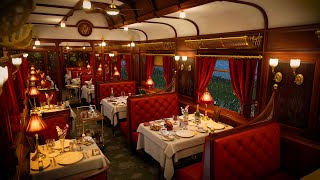 Orient Express  Train Cabin Ambience with Rain and Train Sounds for Sleep and Relaxation [upl. by Ojeillib]