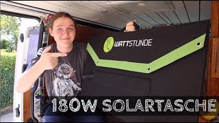 180W SOLARTASCHE von Wattstunde  Solarkoffer  Faltmodul [upl. by Tarrah]