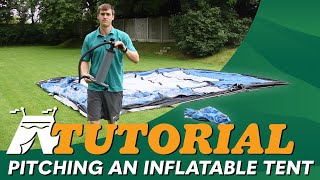 How to pitch an Inflatable Tent Tutorial Video [upl. by Aiouqes438]