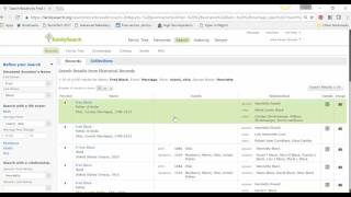 Find a Marriage Record using FamilySearch [upl. by Ardnohs]