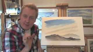 Paint a Mountain Cloudy Sky in Watercolours with Matthew Palmer [upl. by Burkhart535]