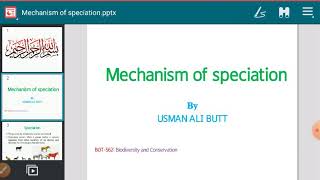 Mechanism of speciation Lecture 03 [upl. by Etteuqram]