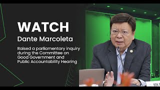 Cong Marcoleta raised a parliamentary inquiry during the Committee hearing [upl. by Klaus]