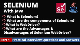 Part1Selenium with Java Tutorial  Practical Interview Questions and Answers  Selenium WebDriver [upl. by Suedama]