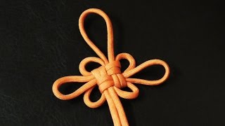 How To Tie A Decorative Chinese Good Luck Knot With Paracord [upl. by Nolrac398]