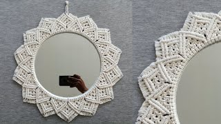 DIY ESPEJO en MACRAME paso a paso PRINCIPIANTES  DIY Macrame Mirror step by step [upl. by Mott]