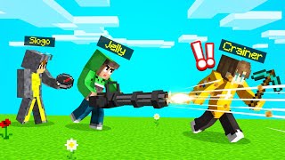 SPEEDRUNNER vs MINIGUN HUNTERS In MINECRAFT [upl. by Nnaytsirk]