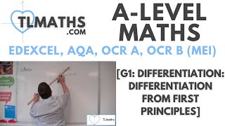 ALevel Maths G111 Differentiation Differentiation From First Principles [upl. by Ennazor]