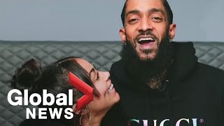 Nipsey Hussle funeral Tribute video to late rapper [upl. by Aitercal179]