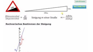 Das Steigungsdreieck und Berechnung der Steigung an Beispielen mit dem Differenzenquotient [upl. by Clougher]