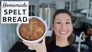 Surprisingly Easy  VEGAN Homemade Spelt Bread [upl. by Crosse942]