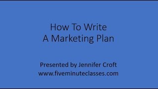 How To Write A Marketing Plan [upl. by Bing]