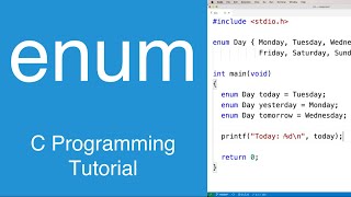 enum  C Programming Tutorial [upl. by Feliza]