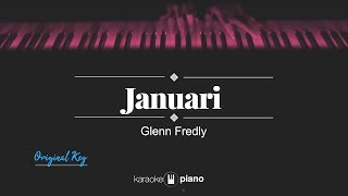 Januari ORIGINAL KEY Glenn Fredly KARAOKE PIANO [upl. by Ediva]