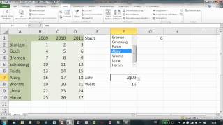 Excel  Formulare mit Listenfeldern [upl. by Nysila]