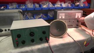 Vintage field coil speaker demo Philco AM tube Radio electro magnet Dlab [upl. by Marguerite]