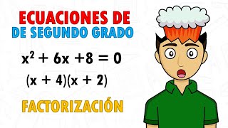 ECUACIONES DE SEGUNDO GRADO POR FACTORIZACIÓN Super facil  Para principiantes [upl. by Mukund857]