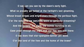 Star Spangled Banner US National Anthem with Lyrics [upl. by Llekcir666]