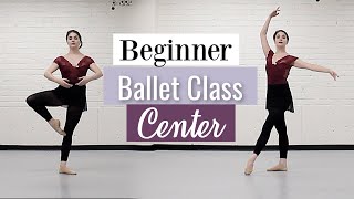 Beginner Ballet Class Center  At Home Workout  Kathryn Morgan [upl. by Yeclek]