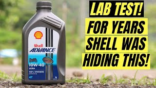 SHELL ADVANCE ULTRA 4T 10W40 LAB TEST REVIEW APACHE FZ HONDA BEST SYNTHETIC ENGINE OIL MOTUL 7100 [upl. by Alliuqa]