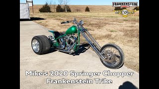 Mikes 2020 Custom Springer Chopper Trike  Frankenstein Trikes  MC Worx [upl. by Sutphin]