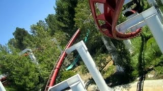 Ninja front seat onride HD POV Six Flags Magic Mountain [upl. by Carolyne270]