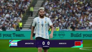 PES 2021 Gameplay  Argentina vs Morocco  2024 [upl. by Rotberg]