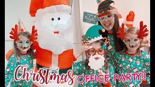 OUR OFFICE CHRISTMAS PYJAMA PARTY VLOGMAS DAY 6 [upl. by Ronel985]