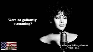 US National Anthem by Whitney Houston Video Lyric [upl. by Nairolf]