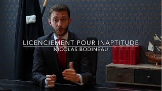 Licenciement pour inaptitude [upl. by Aelanej]