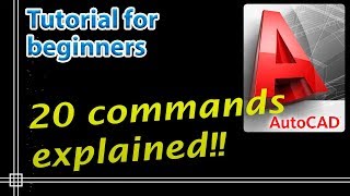 Autocad 2018  Command Tutorial for beginners  PART 1 [upl. by Imeon]