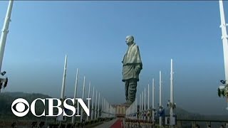 Indias Statue of Unity claims title of worlds tallest statue [upl. by Adnaugal]