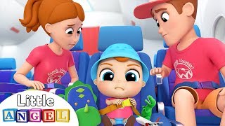 Wear your Seat belt on the Airplane  Good Manners Song  Little Angel Nursery Rhymes amp Kids Songs [upl. by Keyek]