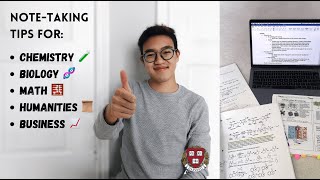 how to take notes DEPENDING ON THE SUBJECT study tips from a HARVARD student  PART 1 [upl. by Cinderella698]