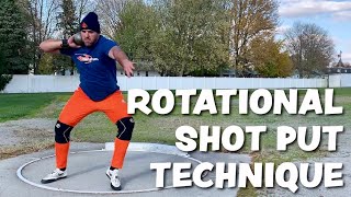 4 Steps Shot Put Spin Technique [upl. by Rehpotsirhc]