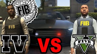 FIB Agents GTA V vs GTA IV [upl. by Hanleigh425]