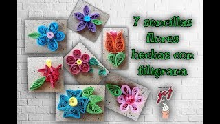 FLORES DE FILIGRANA FACILES COMO HACER FLORES FACILES CON FILIGRANA  TUTORIAL  JCJ MANOS CON ARTE [upl. by Alaek228]