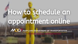 How to Schedule an Appointment at MDOT MVA Walkthrough [upl. by Esiuqcaj]