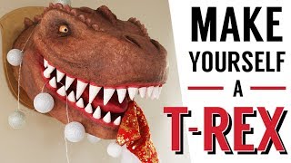 How to make a paper mache TRex tutorial with a twist in the end [upl. by Ethbin]