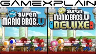 New Super Mario Bros U Deluxe  Switch Vs Wii U Graphics Comparison [upl. by Ayekat]