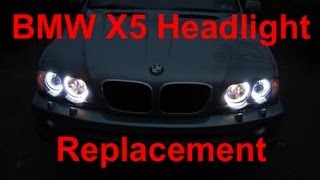 How to Replace BMW X5 Headlight Bulbs [upl. by Ahselyt]