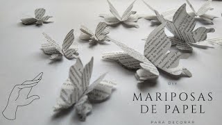 DIY Mariposas decorativas de papel [upl. by Airitac]