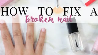 HOW TO FIX A BROKEN NAIL  Using KISS Silk Wrap Repair Kit [upl. by Mihalco]