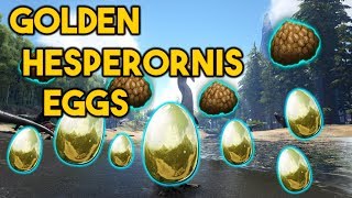 ARK How to get Golden Hesperornis Eggs Extraordinary Kibble [upl. by Esilec]