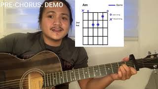 Binibini  Zack Tabudlo EASY CHORDS W CAPO [upl. by Lark949]