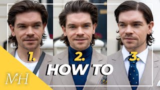 3 Mens Hairstyles For Longer Hair  Hair Tutorial [upl. by Ahsilat]