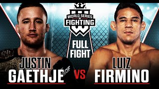 Full Fight  Justin Gaethje vs Luiz Firmino Lightweight Title Bout  WSOF 34 2016 [upl. by Kennet825]