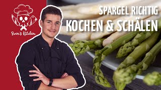 Grünen Spargel richtig schälen zubereiten amp Grüner Spargel kochen [upl. by Epp]